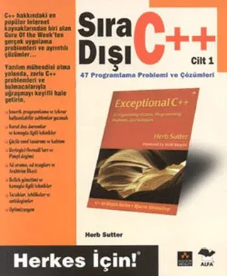Sıra Dışı C++ Cilt  1 40 Programlama Problemi ve Çözümleri