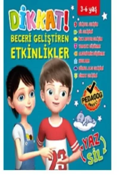Dikkat ve Beceri Geliştiren Etkinlikler - Mavi Seri