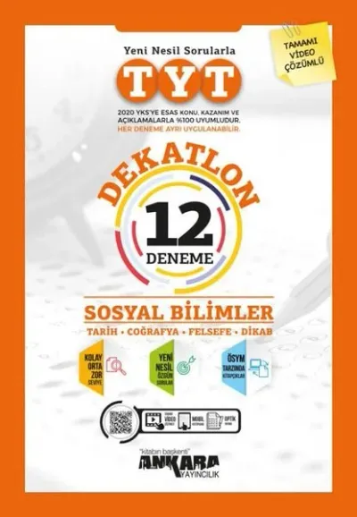 TYT Sosyal Bilimler Dekatlon Denemeleri ( 12 Adet )