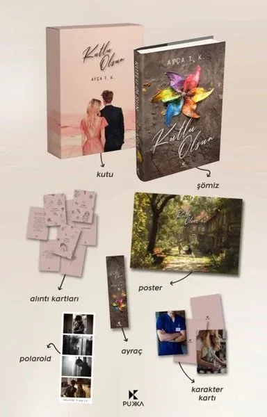 Kutlu Olsun Kutulu Seti - Poster Ayraç Polaroid Karakter ve Alıntı Kartları Hediyeli (Ciltli)