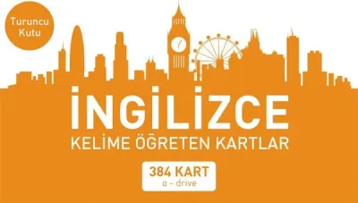 İngilizce Kelime Öğreten Kartlar - Turuncu Kutu - 384 Kart