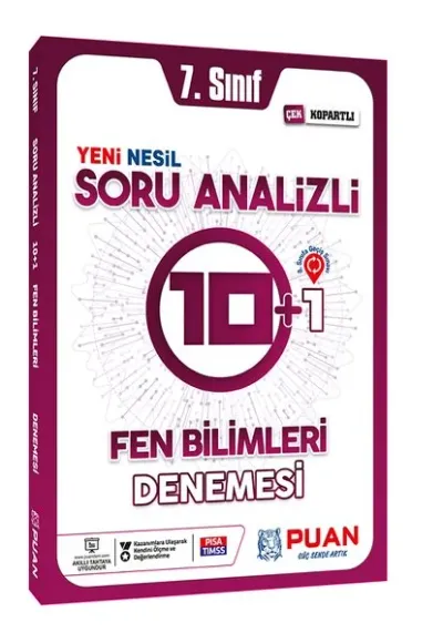 Puan 7. Sınıf Fen Bilimleri Soru Analizli 10+1 Deneme