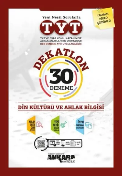 TYT Din Kültürü Ve Ahlak Bilgisi Dekatlon 30 Deneme