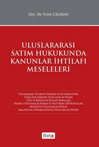 Uluslararası Satım Hukukunda Kanunlar İhtilafı Meseleleri