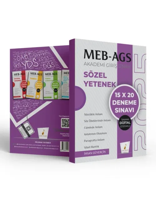 MEB - AGS Hazırlık Sözel Yetenek 15x20 Tamamı Dijital Çözümlü Deneme S