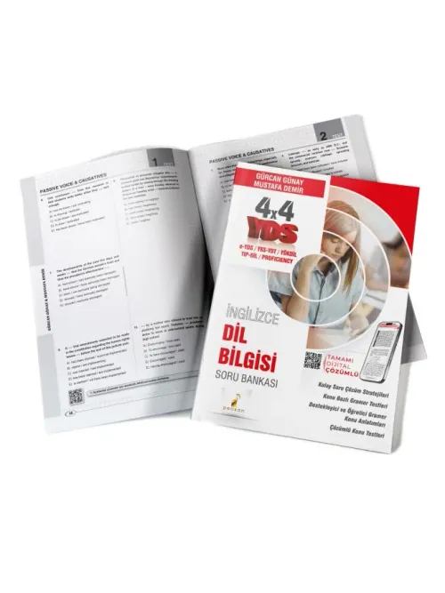 YDS İngilizce 4x4 Dil Bilgisi Soru Bankası - kitap Gürcan Günay