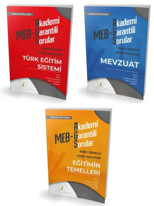 Pelikan Yayınları MEB - AGS Eğitimin Temelleri - Türk Eğitim Sistemi - Mevzuat Soru Temelli Konu Anlatımı Seti