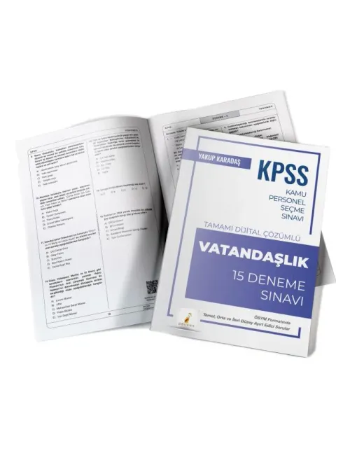Pelikan Yayınları 2025 KPSS Vatandaşlık Tamamı Dijital Çözümlü 15 Dene