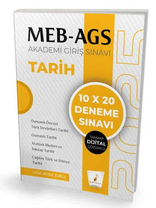 SÜPER FİYAT Pelikan Yayınları MEB - AGS Hazırlık Tarih 10x20 Tamamı Dijital Çözümlü Deneme Sınavı