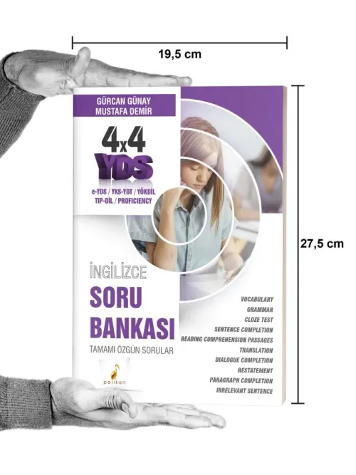 Pelikan Yayınları 4x4 YDS İngilizce Tek Kitap Soru Bankası - kitap Gür