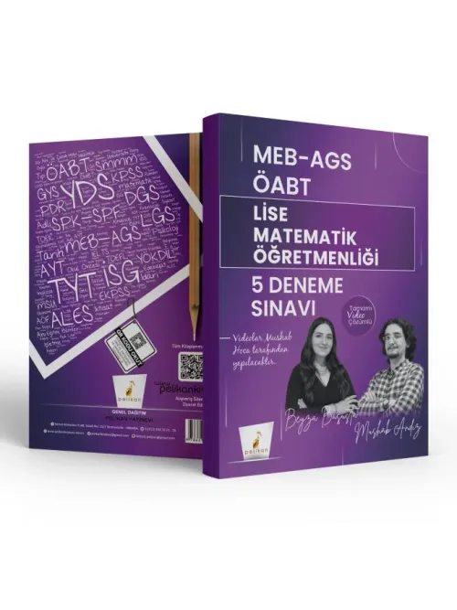 Pelikan Yayınları MEB - AGS ÖABT Lise Matematik Öğretmenliği 5 Deneme 