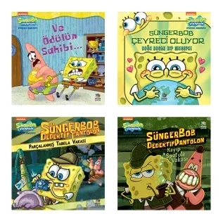 Sünger Bob Kare Pantolon 4 Kitap Takım - kitap Kolektif