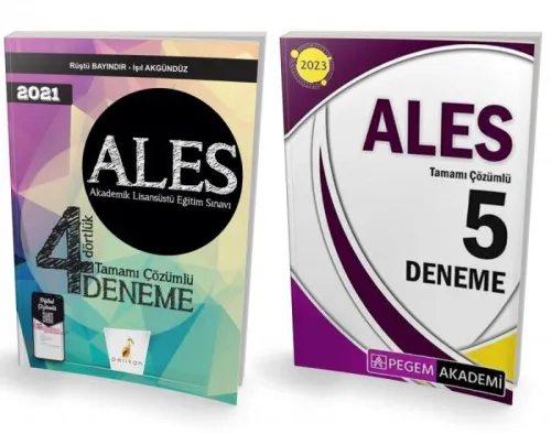 Pegem 2023 ALES Tamamı Çözümlü 5 Deneme ve Pelikan  ALES Çek Kopart 4 Dijital Çözümlü Deneme Sınavı