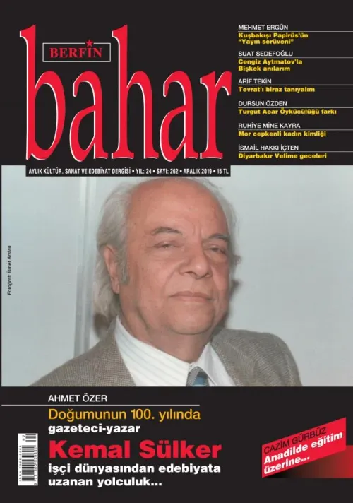 Berfin Bahar Aylık Kültür Sanat ve Edebiyat Dergisi Sayı: 262 Aralık 2019