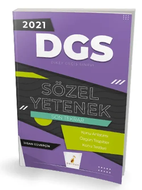 Pelikan Yayınları 2021 DGS  Sözel Yetenek Son Tekrar Konu Anlatımı