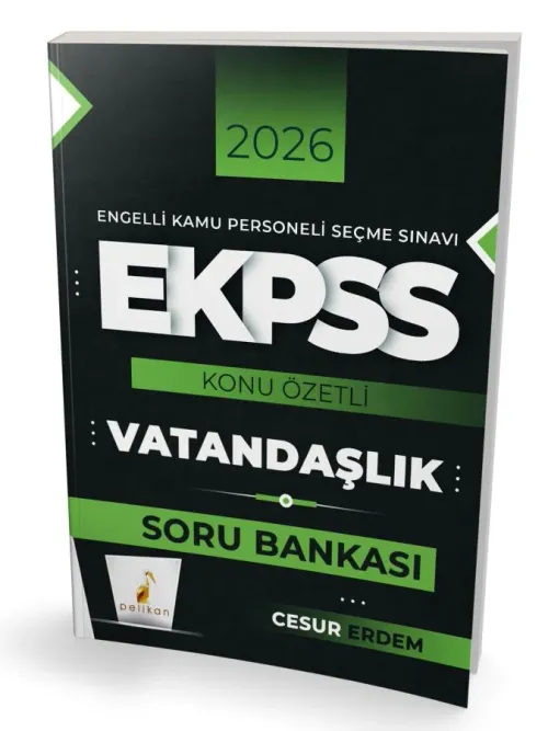 Pelikan Yayınları 2026 EKPSS Vatandaşlık Konu Özetli Soru Bankası