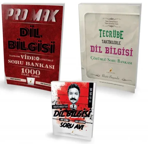 Rüştü Hoca Dil Bilgisi Soru Bankası Seti - kitap Rüştü Bayındır