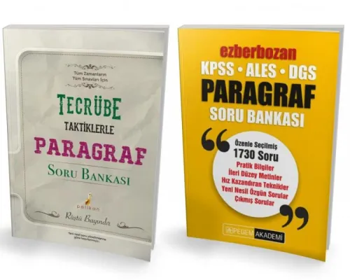 Pegem Ezberbozan Paragraf Soru Bankası ve Tecrübe Taktiklerle Paragraf Soru Bankası  Set