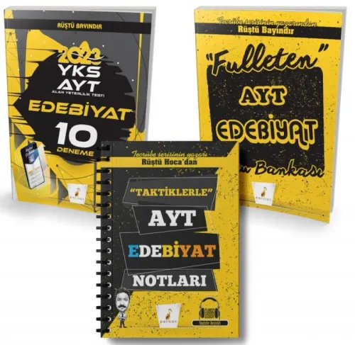 Rüştü Hoca'dan AYT Edebiyat Seti 3 Kitap - kitap Rüştü Bayındır