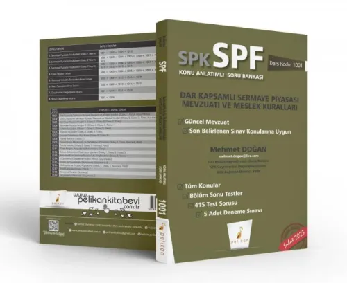 Pelikan Yayınları SPK SPF Dar Kapsamlı Sermaye Piyasası Mevzuatı ve Me