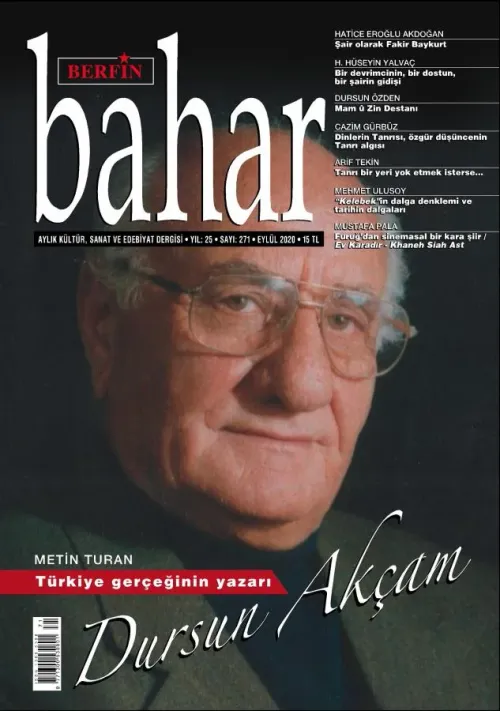 Berfin Bahar Aylık Kültür Sanat ve Edebiyat Dergisi Sayı: 271 Eylül 20