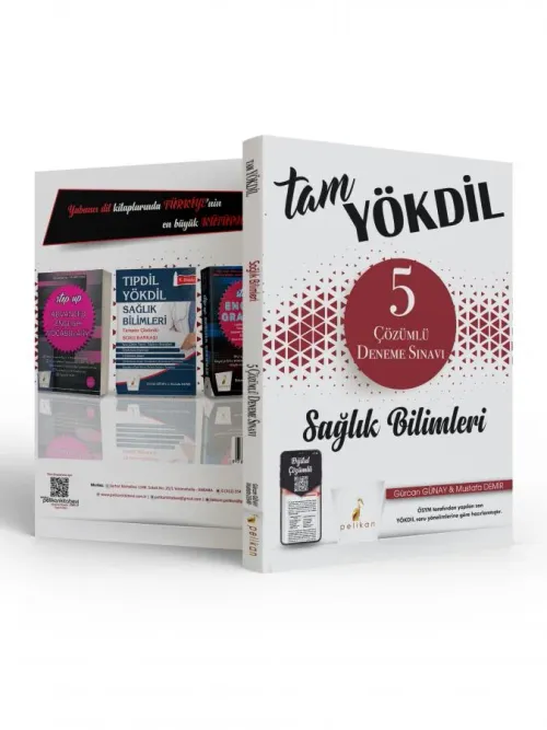 Pelikan Yayınları Tam YÖKDİL Sağlık Bilimleri Dijital Çözümlü 5 Deneme