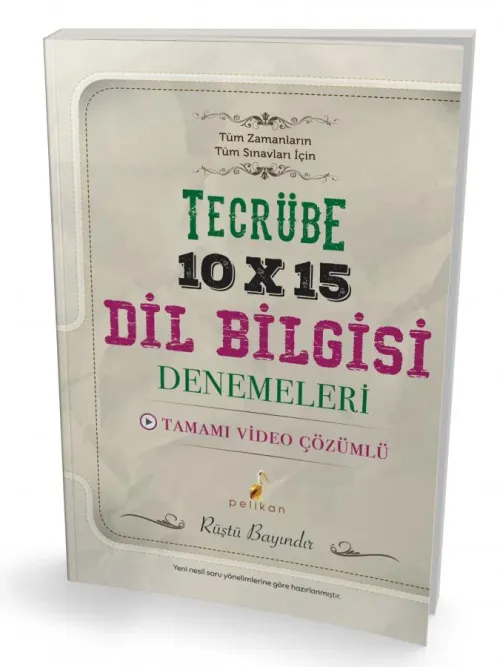 Tecrübe 10x15 Video Çözümlü Dil Bilgisi Denemeleri - kitap Rüştü Bayın