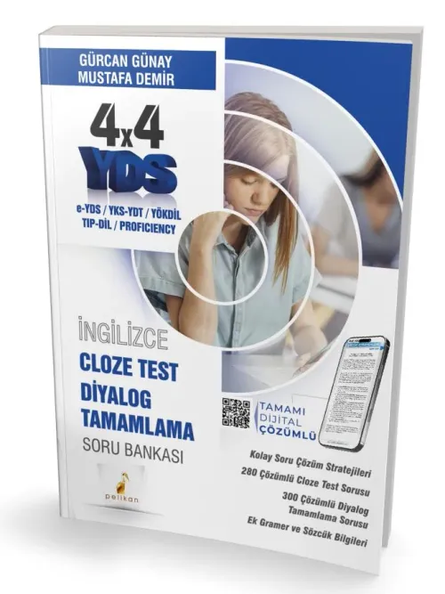 YDS İngilizce 4x4 Cloze Test Diyalog Tamamlama Soru Bankası - kitap Gü