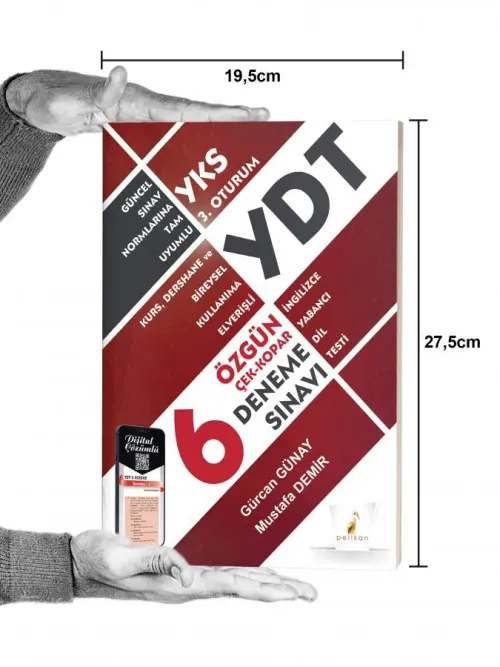 YDT İngilizce Çek Kopar 6 Özgün Deneme Sınavı Dijital Çözümlü - kitap 