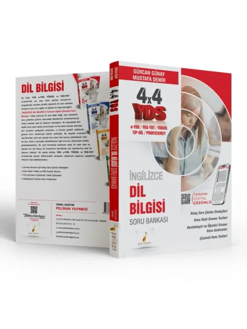 YDS İngilizce 4x4 Dil Bilgisi Soru Bankası - kitap Gürcan Günay