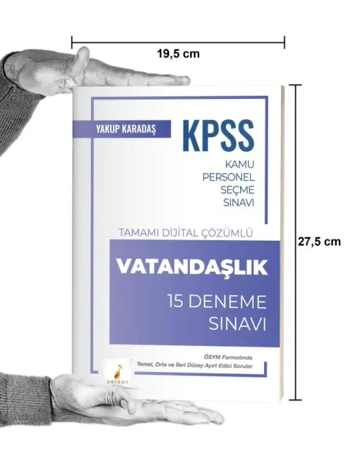 Pelikan Yayınları 2025 KPSS Vatandaşlık Tamamı Dijital Çözümlü 15 Dene
