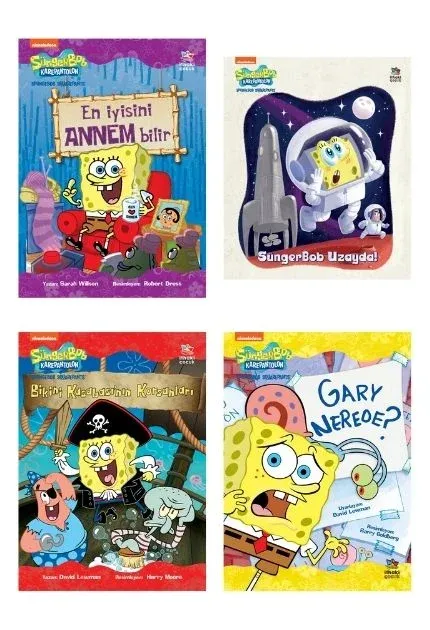 Sünger Bob Kare Pantolon 4 Kitap Takım - kitap Kolektif