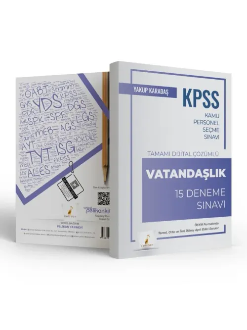 Pelikan Yayınları 2025 KPSS Vatandaşlık Tamamı Dijital Çözümlü 15 Dene