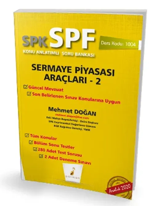 Pelikan Yayınları SPK - SPF Sermaye Piyasası Araçları 2 Konu Anlatımlı Soru Bankası 1004