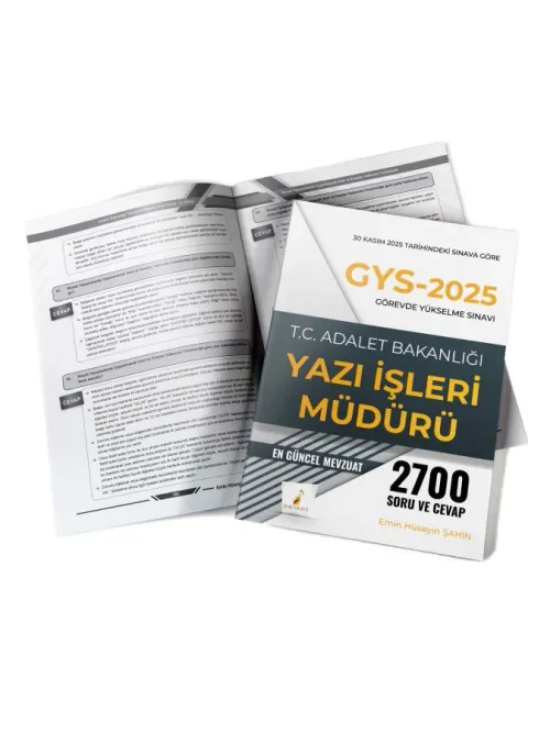 GYS 2025 Adalet Bakanlığı Görevde Yükselme Yazılı Sınavı Yazı İşleri M