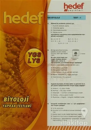 YGS-LYS Biyoloji Yaprak Testleri