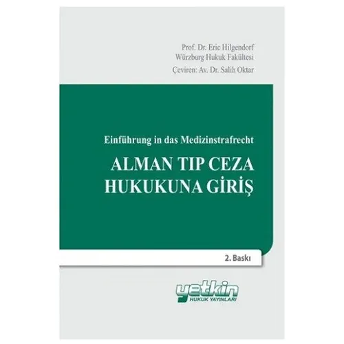 Alman Tıp Ceza Hukukuna Giriş