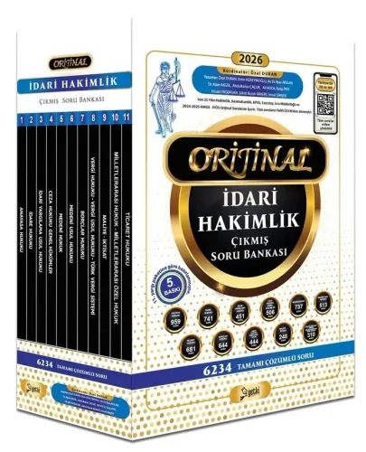 Yetki Yayınları 2026 İdari Hakimlik Orijinal Çıkmış Soru Bankası Seti