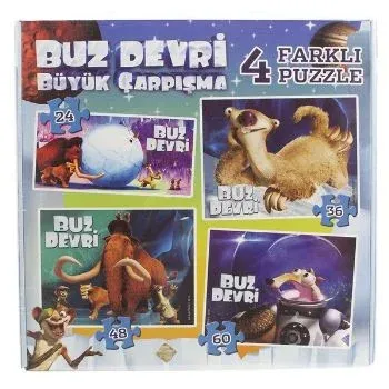 Buz Devri Büyük Çarpışma 4 Farklı Puzzle