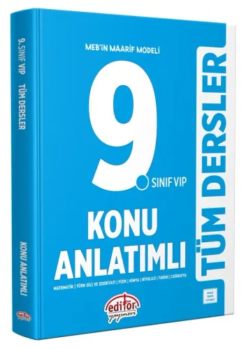Editör 9. Sınıf VİP Tüm Dersler Konu Anlatımlı 2025
