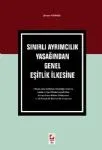 Sınırları Ayrımcılık Yasağından Genel Eşitlik İlkesine