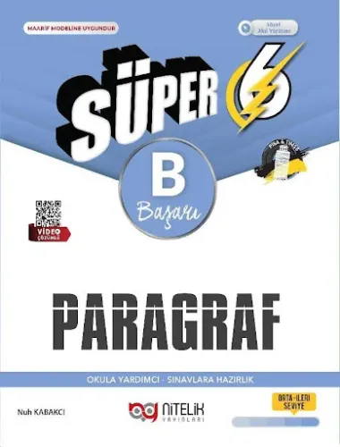 Nitelik Yayınları 6. Sınıf Süper Paragraf (B) Soru Kitabı