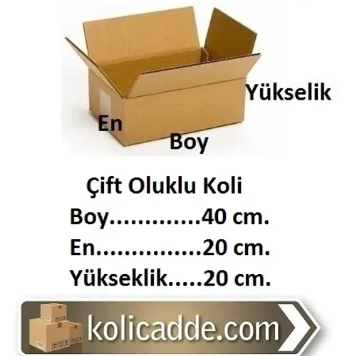 Karton Ambalaj Kolisi 40x20x20 cm.