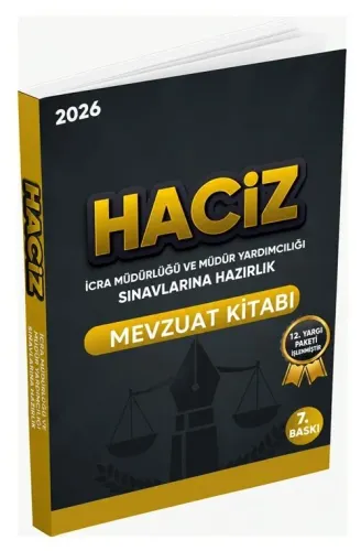 Nezihe Hatun 2026 İcra Müdürlüğü ve Yardımcılığı Sınavı Haciz Mevzuat Kitabı