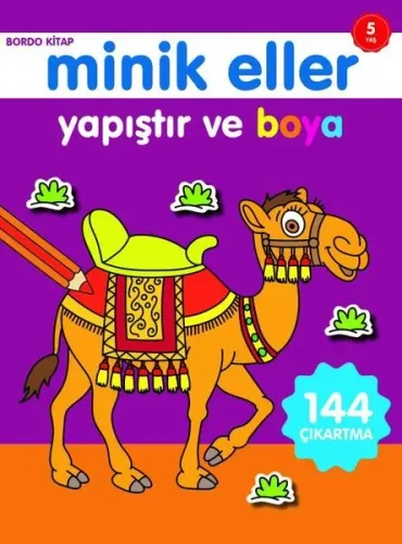 Minik Eller Yapıştır ve Boya;Bordo Kitap