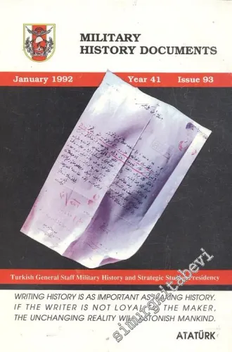 Military History Documents - Year: 41; January 1992; Issue: 93