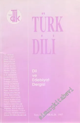 Türk Dili Dil ve Edebiyat Dergisi  - 552      Aralık