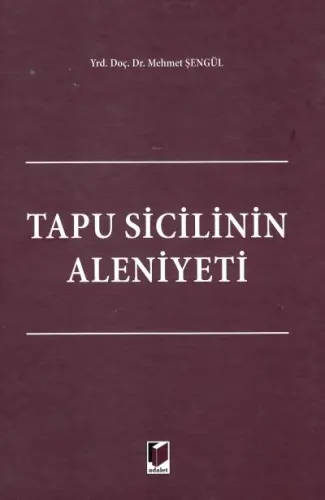 Tapu Sicilinin Aleniyeti
