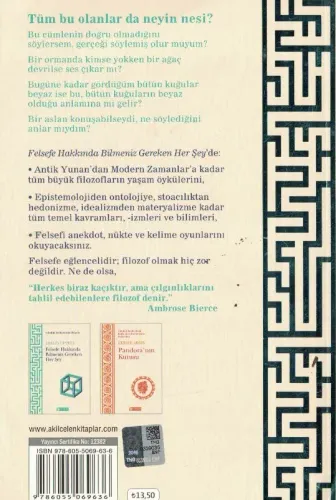 Felsefe Hakkında Bilmemiz Gereken Her Şey Lesley Levene Akılçelen Kita