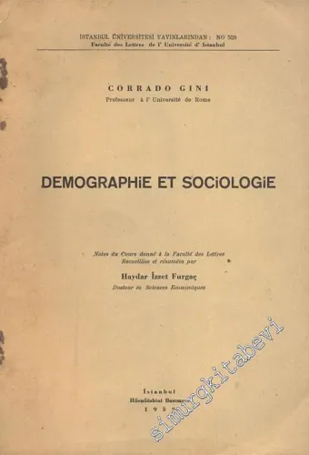 Demographie et Sociologie -        1952
